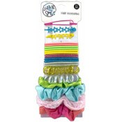 Wholesale - 21pc BRIGHT MULTICOLOR HAIR ACCESSORIES C/P 204, UPC: 794434459410
